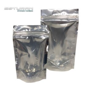 Doypack Frente Cristal Fondo Metalizado por mayor - Esturan Envases Flexibles